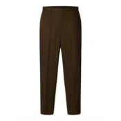 SELECTED Hlače na rob SLHKIM temno rjava
