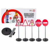 slomart Edukativni komplet prometnih znakov (opozorilni) 5 kos, 70 cm
