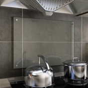 Kuhinjska zaštita od prskanja prozirna 70x50 cm kaljeno staklo