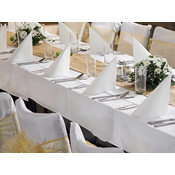 PartyDeco Prt - bel, dolg 140 x 170 cm