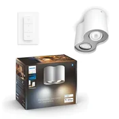 STROPNA SVETILKA Pillar Hue BELA 2x5W 2200-6500K + DALJINSKI UPRAVLJALNIK 8719514338463