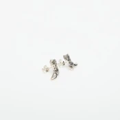 Twojeys Boot Stud Earrings Silver Universal