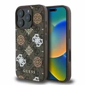 shumee Ovitek za iPhone 16 Pro Guess MagSafe rjava potonika 4G ozadje