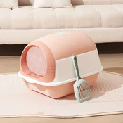 Toalet za macke Covered Cat Box Roze 50x35x36 cm