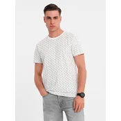 Ombre Mens full print knit shirt - white