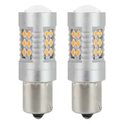 slomart AMiO LED žarnici CANBUS PY21W, oranžna Amber, 12V/24V