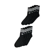 ADIDAS ORIGINALS Nogavice 3-STRIPES CREW 10 PAIRS  črna / bela