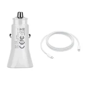 Komplet avtomobilskega polnilnika s hitrim polnjenjem 20 W in 1-metrski podatkovni kabel za hitro polnjenje USB-C - Lightning za Apple iPhone 15 / 15 Pro / 15 Pro Max