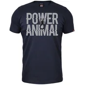 011Shop Muška majica kratkih rukava Power animal, Teget