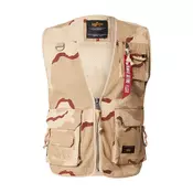 ALPHA INDUSTRIES Brezrokavnik pesek/svetlo bež/rdeča