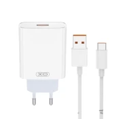 XO Kućni punjač sa kablom od 120W (USB-A) L164, Beli