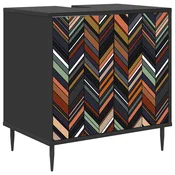 vidaXL Kopalniška omarica OMMEN Črni hrast 60 x 40 x 61 cm