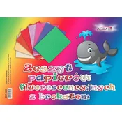 shumee zvezek 25x35 fluorescentnih papirjev z bleščicami | ZBF-0280