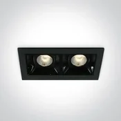 VGRADNA LED SVETILKA 2x2W/3000K/2x160lm IP20 ČRNA, ZATEMNLJIVA DM50202B/B/W