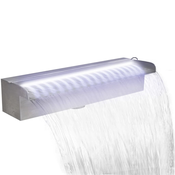 Pravokutna fontana za bazen s vodopadom LED nehrdajuci celik 45 cm