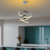 LED viseca svjetiljka u srebrnoj boji o 50 cm Simit – Opviq lights
