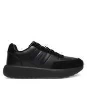 Calvin Klein Superge City Runner Laceup Tape Lth HM0HM02033 Črna