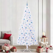 Vidaxl Umestno božično drevo med 300 LED Bela 240 cm PVC in jeklo