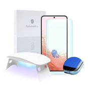 Premium zaščitno steklo Optishield Lux za Samsung Galaxy S22 in UV svetilka