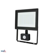 Kafler LED reflektor s PIR senzorjem 50 W, 4000 K, IP65, črn BM-C64-S-LFK2-050BL-4K