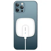 USAMS Induktivni polnilnik USAMS US-CD159 magneticW1 15W ekstra tanek za iPhone serije 12 bel CD159DZ02