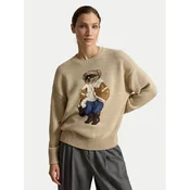 Polo Ralph Lauren Pulover 211B23917001 Svetlo bež Oversize