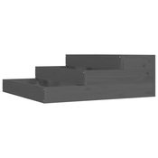 MAISON CHIC Visoka greda - Greda - Cvetlični Lonec siva 78x78x27 cm trdna borovina, (21790267)