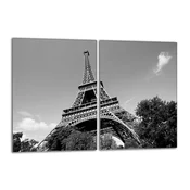 shumee Steklena zaščitna plošča za štedilnik 2x40x52 Paris