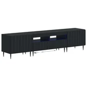 vidaXL 5-delna LED TV omarica Črna Inženirski les