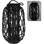 ProGarden Svetilka KO-438002030 Candle lantern woven willow 50 cm black