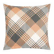 Bombažna prevleka za vzglavnik - 40x40 cm - Kocka siva, bež