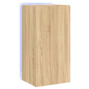 MAISON CHIC Stenska TV omarica - TV stojalo - Televizijska omarica z LED lučkami sonoma hrast 40,5x35x80 cm, (21699579)