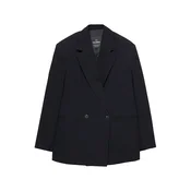 Pull&Bear Blazer siva/črna
