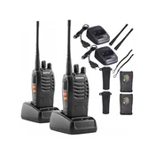 MALATEC set dveh aku. prenosnih radijskih postaj 1500mAh do 10km PMR 14365