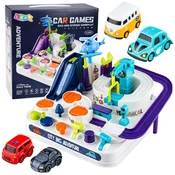 slomart LEAN TOYS Interaktivni avtomobilski poligon s 4 avtomobili