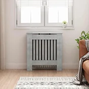 vidaXL Pokrov radiatorja Betonsko siva 78 x 19 x 81,5 cm