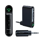 BASEUS QIYIN Bluetooth audio adapter s microUSB prikljuckom, AUX + microUSB kabel za napajanje, CRNA WXQY-01