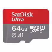 Micro SDXC SanDisk 64GB Ultra, SDSQUAB-064G-GN6MA sa adapterom