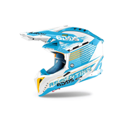 Airoh Aviator 3 Six Days Argentina kaciga za motocross Glossy Blue