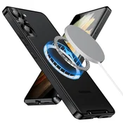 GS Zaščitni ovitek za kamero za Samsung Galaxy S21 FE 5G, CamShield MagSafe, prozoren/črn