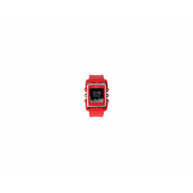 MetaWatch M1 Color Smartwatch (Red/Stainless Steel, Red Rubber Strap)