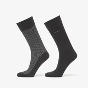 Nogavice Hugo Boss 2-Pack Rs Minipattern Cc Black 43-46