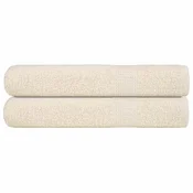Vidaxl Brisače FROGN 2 kosa kremne barve 100x200 cm 360 g/m2