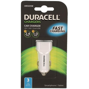 Duracell Autopunjač – Uni 2xUSB – 1A+2.4A - White