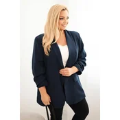 Kesi Włoski Elegant Plus Size womens blazer navy