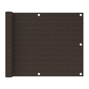 Den Balkonsko platno rjavo 75x300 cm HDPE