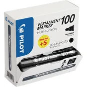 Pilot BT 100, 20 komada po pakiranju, crni trajni marker SCA-100-20B