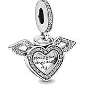 Pandora Srebrni obesek Srce z angelovimi krili 798485C01 srebro 925/1000