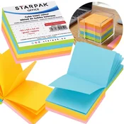 STARPAK Barvni pisarniški lističi, lepljeni, blok, blok za beležke 8,5x8,5x3,5 cm