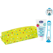 CHICCO Komplet zobna ščetka in pasta v etuiju - Tiger, 3r+